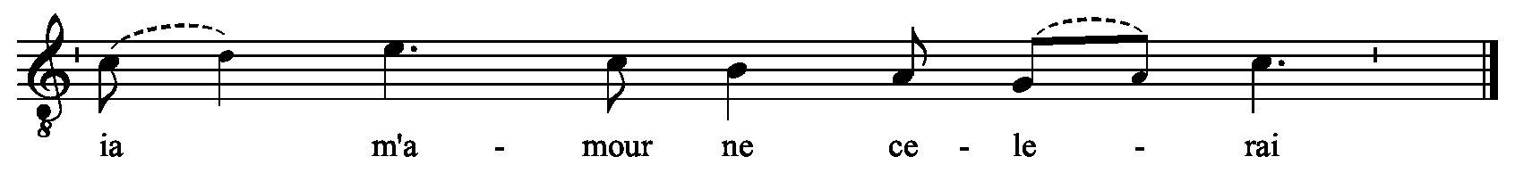 Refrain musical notation